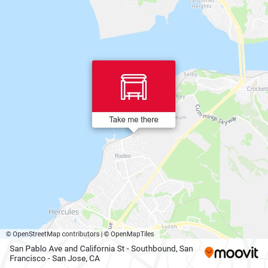 Mapa de San Pablo Ave and California St - Southbound