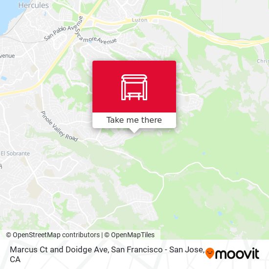 Marcus Ct and Doidge Ave map