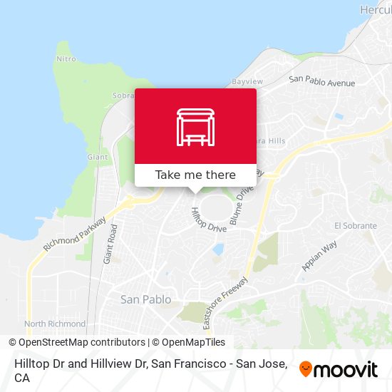 Hilltop Dr and Hillview Dr map