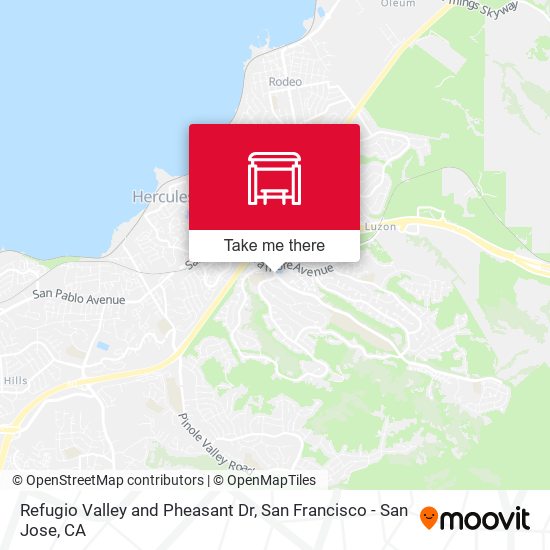 Refugio Valley and Pheasant Dr map