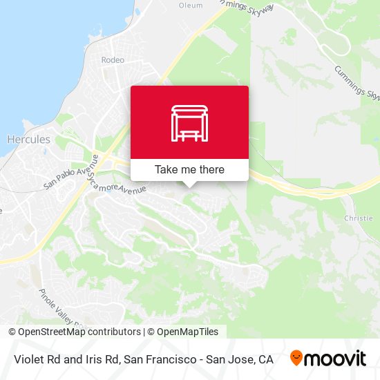 Violet Rd and Iris Rd map