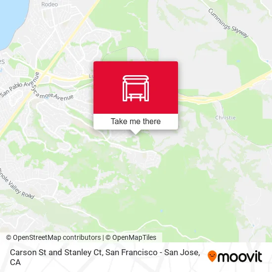 Carson St and Stanley Ct map