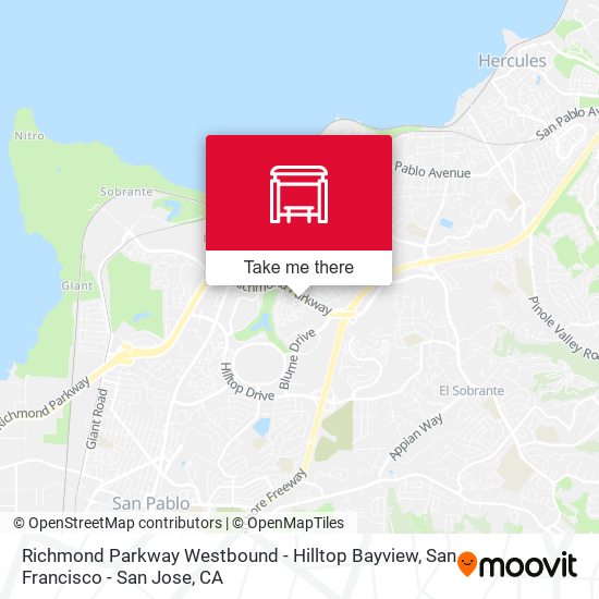 Richmond Parkway Westbound -  Hilltop Bayview map