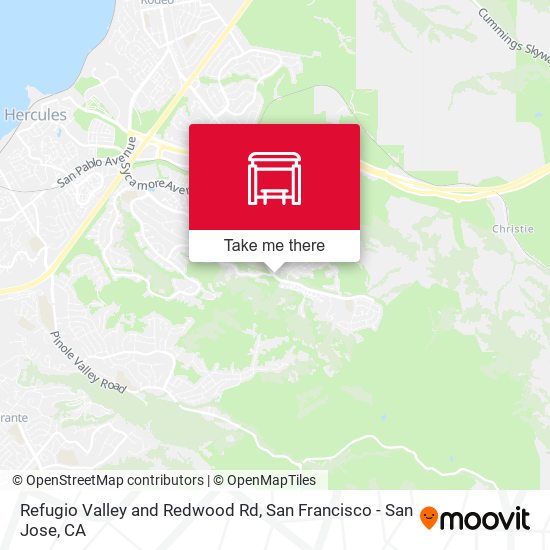 Refugio Valley and Redwood Rd map