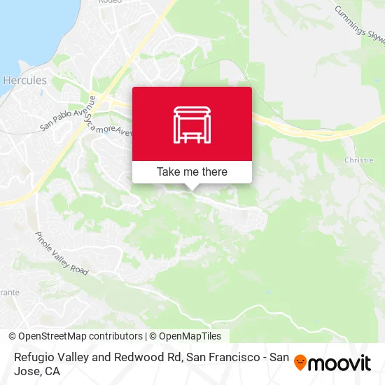 Refugio Valley and Redwood Rd map
