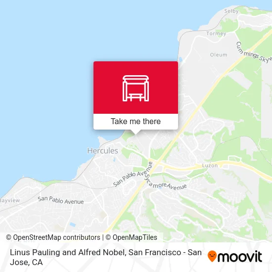 Linus Pauling and Alfred Nobel map