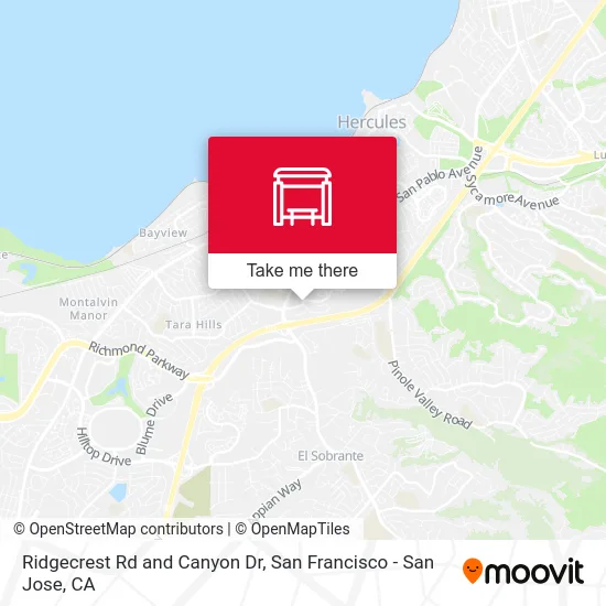 Ridgecrest Rd and Canyon Dr map