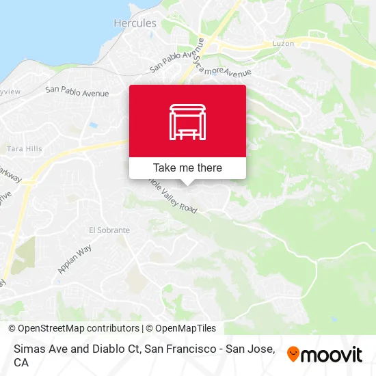 Simas Ave and Diablo Ct map