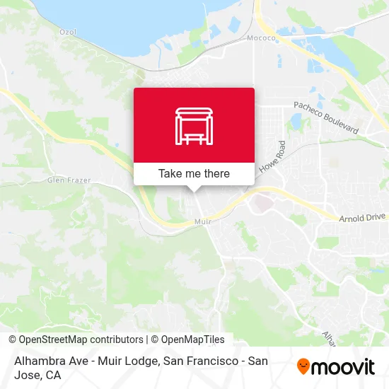 Alhambra Ave - Muir Lodge map