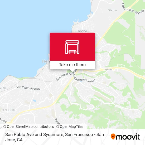 San Pablo Ave and Sycamore map