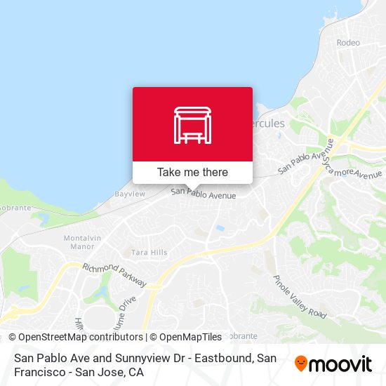 Mapa de San Pablo Ave and Sunnyview Dr - Eastbound