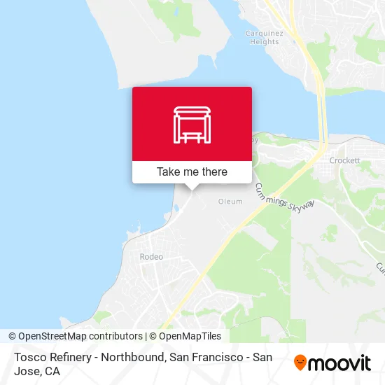 Tosco Refinery - Northbound map