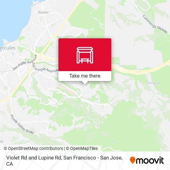 Violet Rd and Lupine Rd map