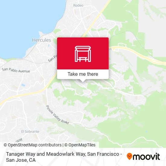 Tanager Way and Meadowlark Way map