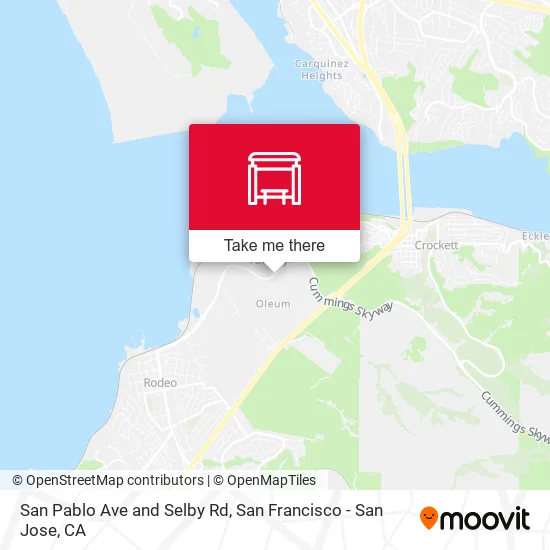 San Pablo Ave and Selby Rd map