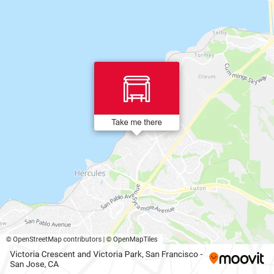 Victoria Crescent and Victoria Park map
