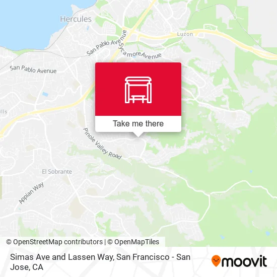 Simas Ave and Lassen Way map