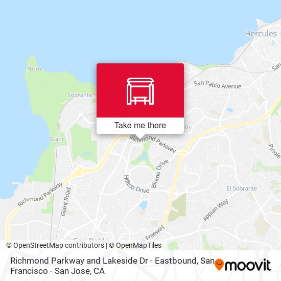 Richmond Parkway and Lakeside Dr - Eastbound map