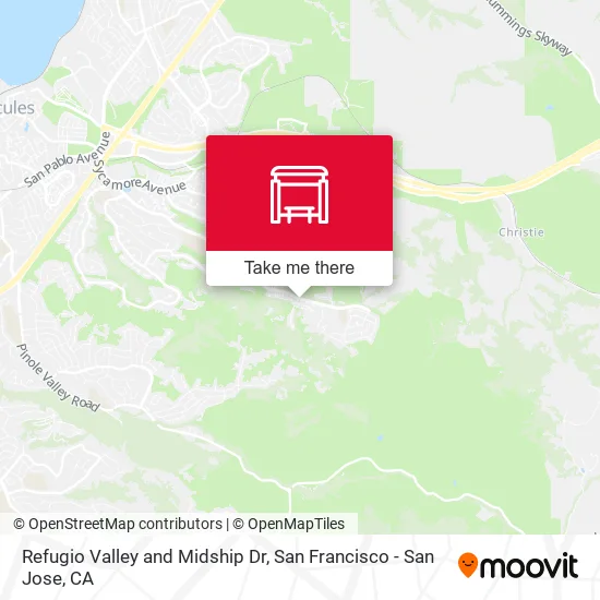 Refugio Valley and Midship Dr map