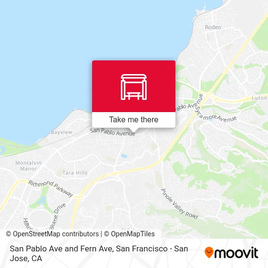 San Pablo Ave and Fern Ave map