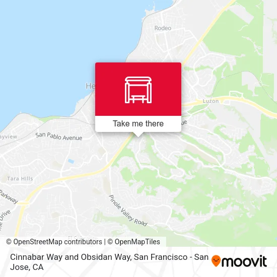 Cinnabar Way and Obsidan Way map