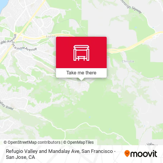 Refugio Valley and Mandalay Ave map