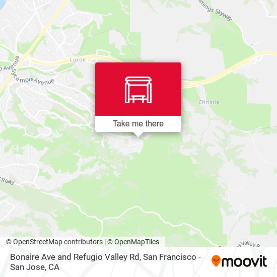 Bonaire Ave and Refugio Valley Rd map