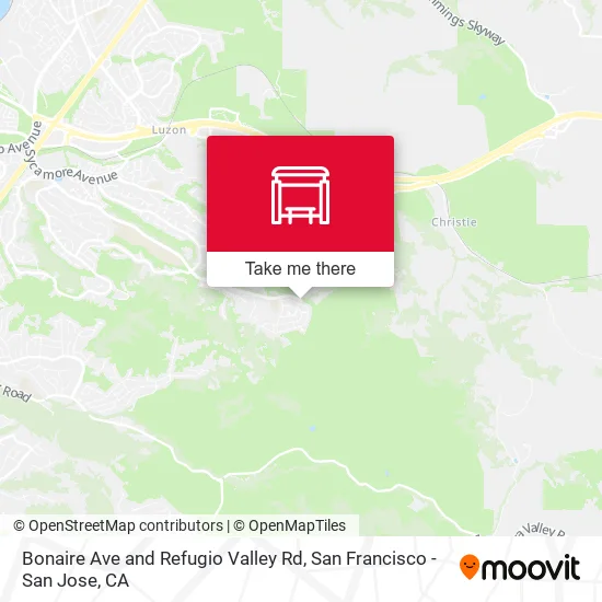 Bonaire Ave and Refugio Valley Rd map