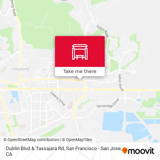 Dublin Blvd & Tassajara Rd map