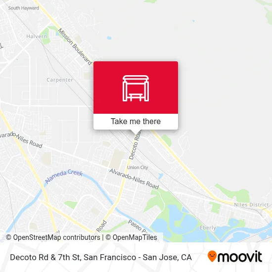 Decoto Rd & 7th St map