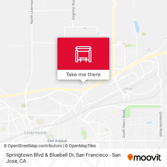 Mapa de Springtown Blvd & Bluebell Dr