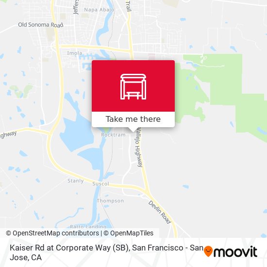 Mapa de Kaiser Rd at Corporate Way (SB)