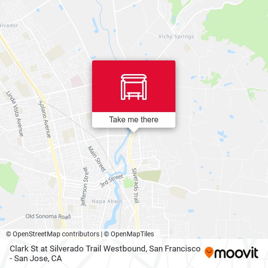 Clark St at Silverado Trail Westbound map