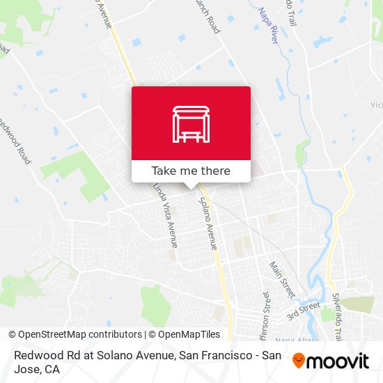 Redwood Rd at Solano Avenue map
