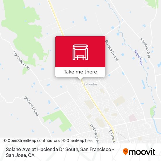 Solano Ave at Hacienda Dr South map