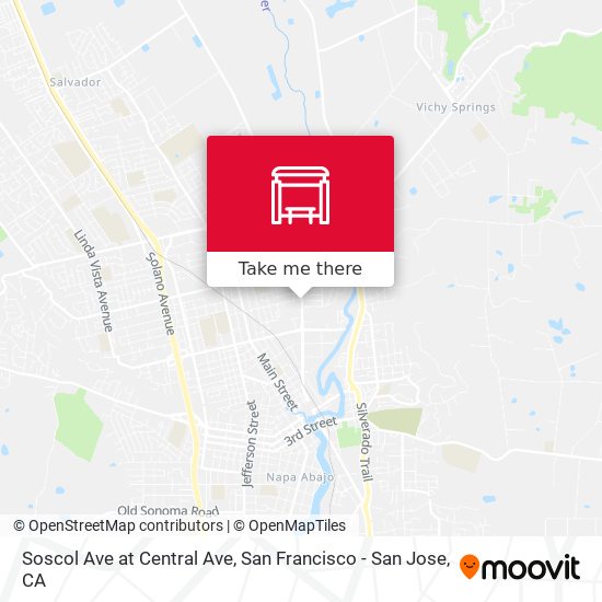 Soscol Ave at Central Ave map