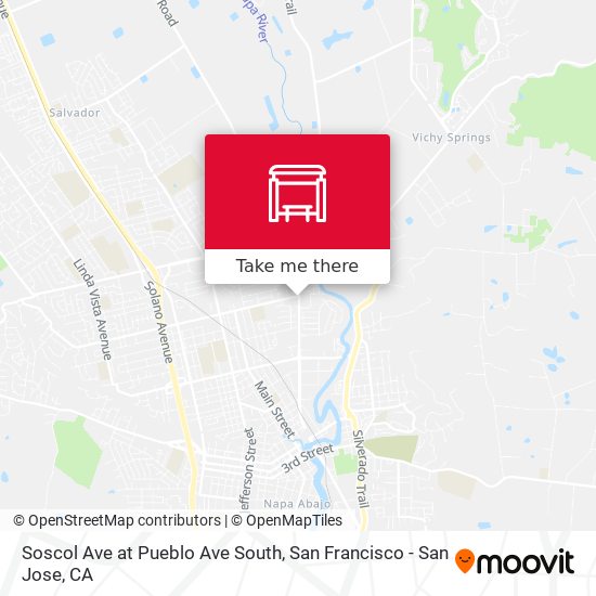 Soscol Ave at Pueblo Ave South map