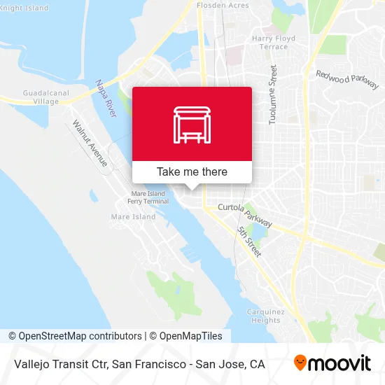Vallejo Transit Ctr map