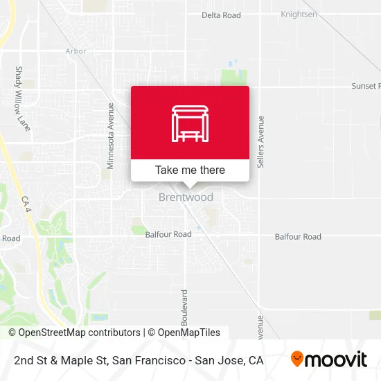2nd St & Maple St map