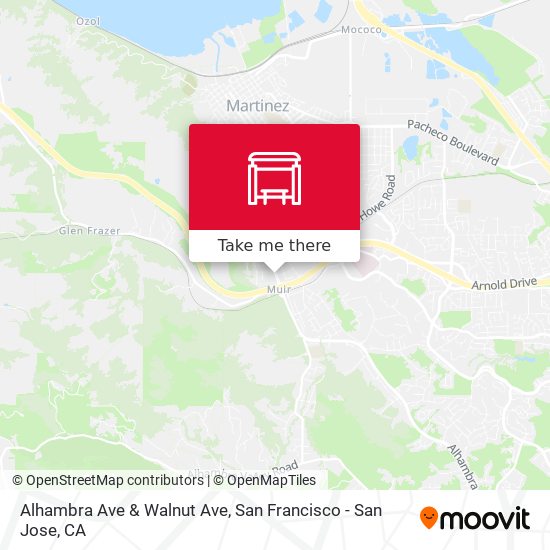 Alhambra Ave & Walnut Ave map
