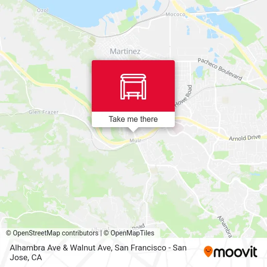 Alhambra Ave & Walnut Ave map