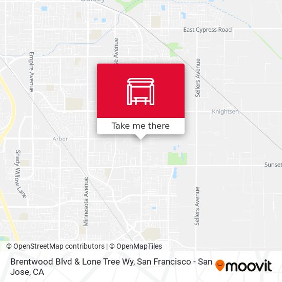 Brentwood Blvd & Lone Tree Wy map