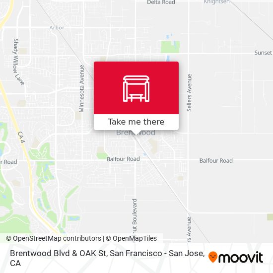 Brentwood Blvd & OAK St map