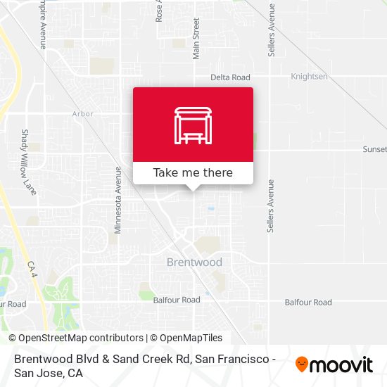 Brentwood Blvd & Sand Creek Rd map