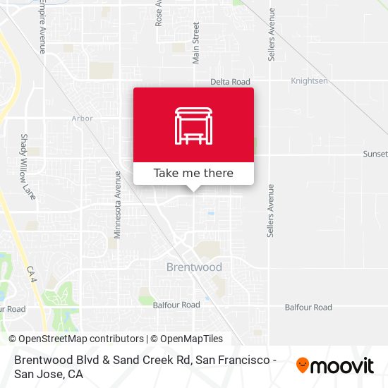 Brentwood Blvd & Sand Creek Rd map