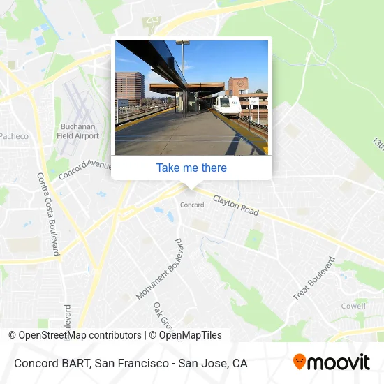 Mapa de Concord BART