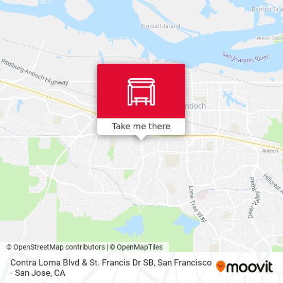 Contra Loma Blvd & St. Francis Dr SB map