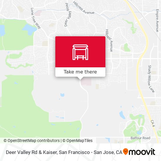 Deer Valley Rd & Kaiser map