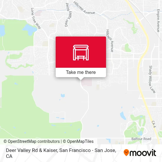 Deer Valley Rd & Kaiser map