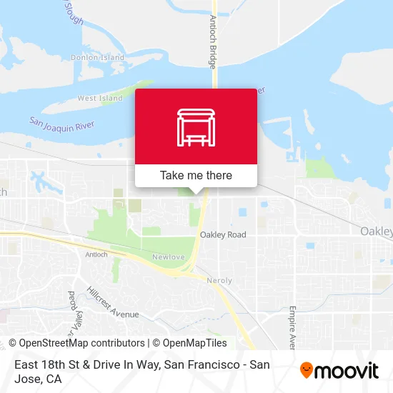East 18th St & Drive In Way map